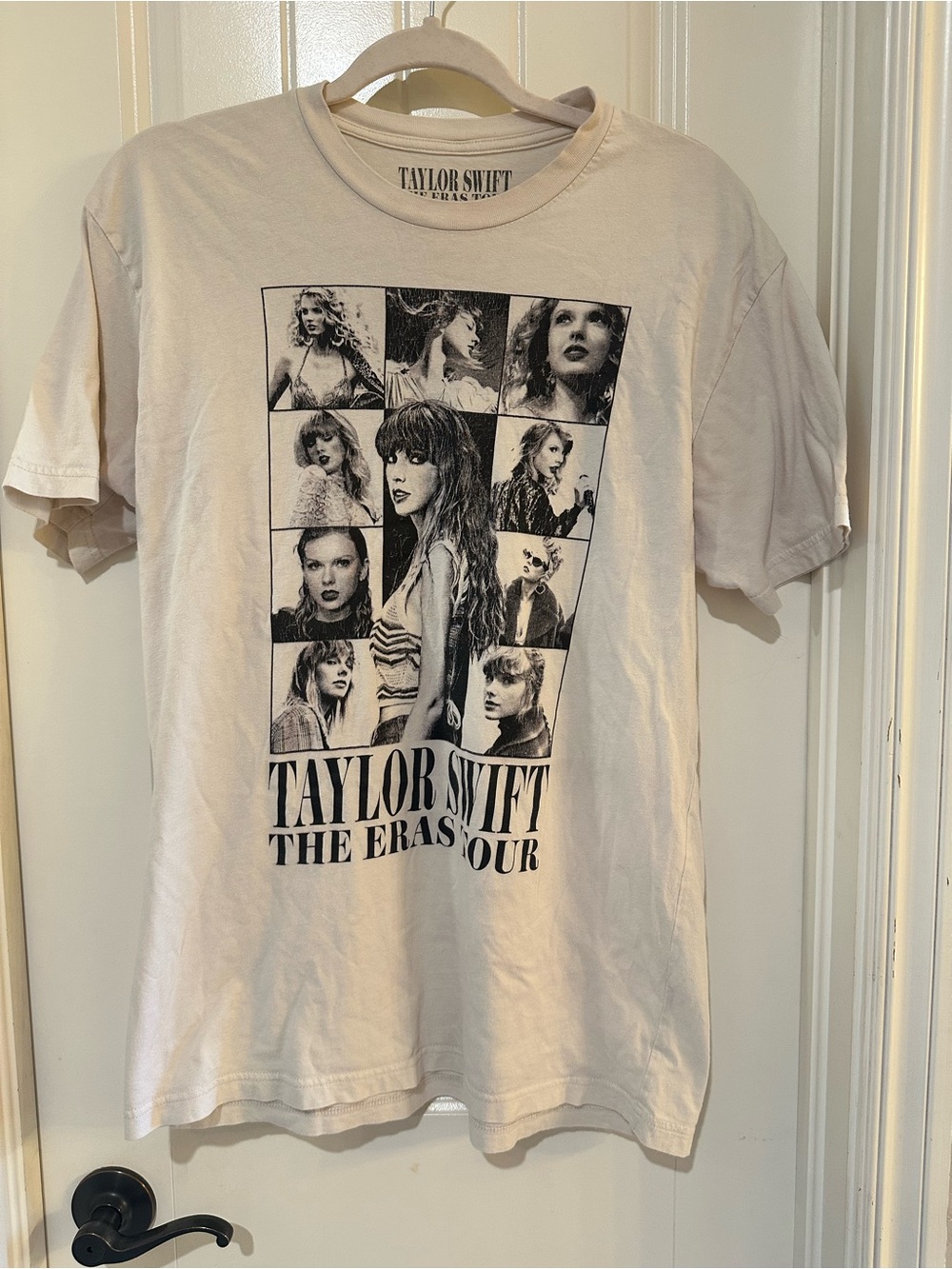 Taylor Swift Cream Graphic Short Sleeve Photo Collage Tee